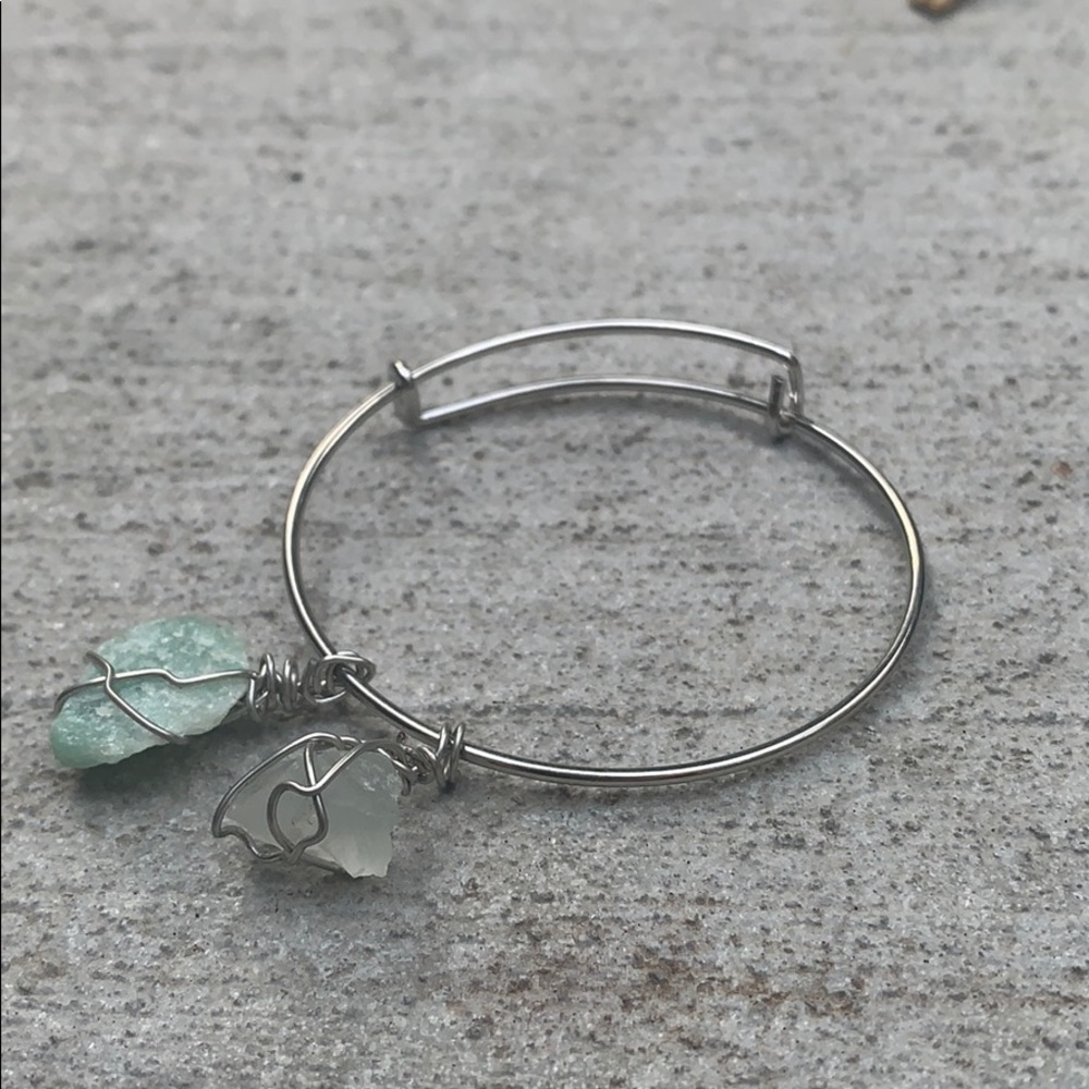 Handmade Wire Wrapped Gemstone Bracelet